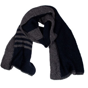 INVERNI NAVY BLUE & GRAPHITE KNIT SCARF | MENS SIZE 210CM